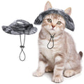 Pet Hat for Cats/Dogs with Ear Holes Sunscreen - Adjustable String Baseball Cap for Small and Medium Cats/Dogs Outdoor Party Costume Decoration (Black Small)